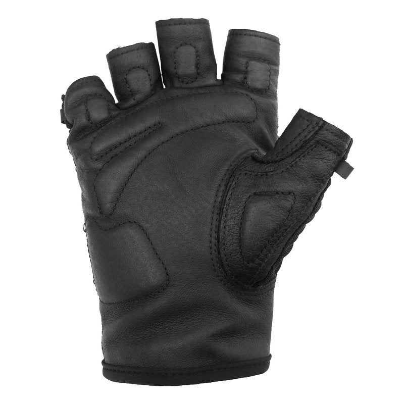 Superset Leather Workout Gloves for Weight-Lifting (Padded) Perfect for Gym Training (Breathable) (Black W/Black, 12 Mens 2XL)