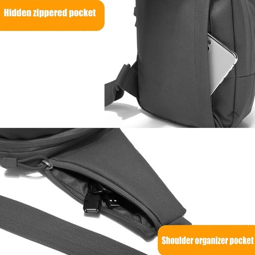 Concealed Carry Gun Bag for Men & Women, Sling Pistol Bag for Handguns CCW Shoulder Bag Tactical Crossbody Chest Pack Range Bags with Holster