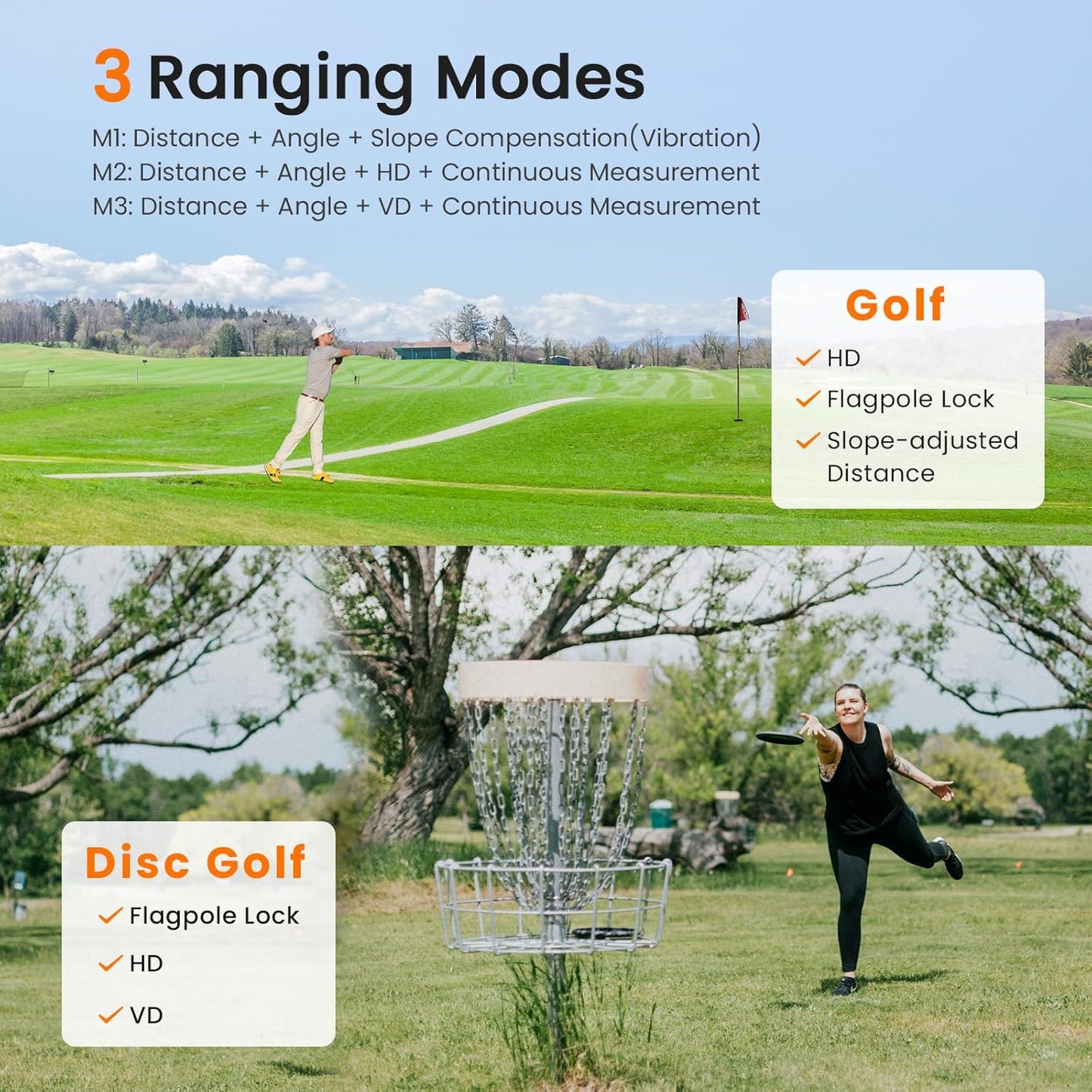 PEAKPULSE Golf Range Finder - 1200 Yards Mini Lightweight with 7X Magnification | Rechargeable for Men & Women