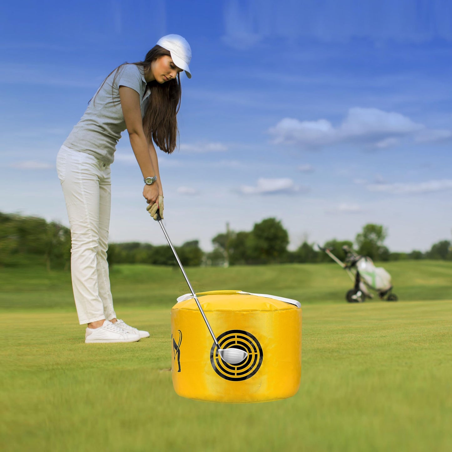 Hairchens Golf Impact Bag Golf Hitting Bag Hitting Bag Golf Impact Power Smash Bag Swing Training Aids Waterproof Durable