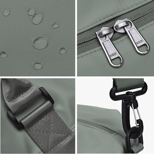 LANBX Travel Gym Bag - Stylish Tote for Women | Sport Duffle with Wet Pocket - Olive Green