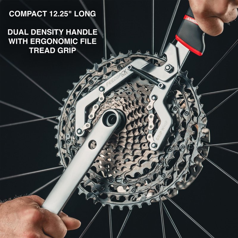 FEEDBACK SPORTS Grip Chain Whip Bike Cassette Removal Tool | Fits All 5-13 Speed Cogsets (SRAM, Shimano, Campagnolo) | for Bicycle Maintenance & Repair