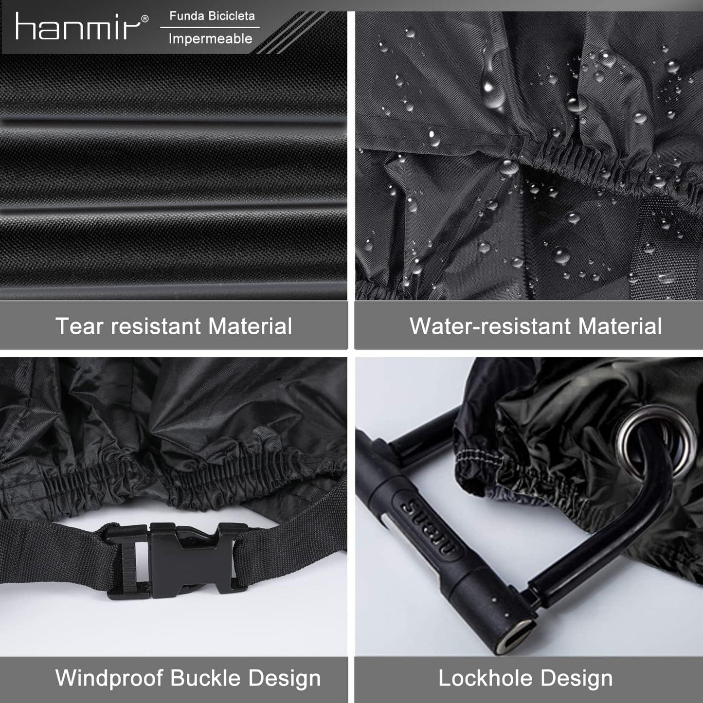 Skiennix Waterproof Bike Cover - Outdoor Protection with Lock Hole for Mountain & Road Bikes