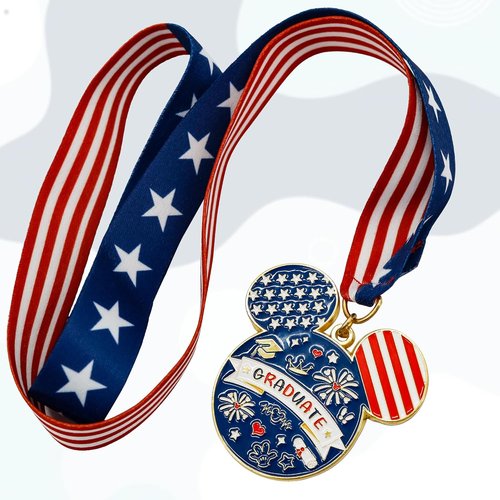 GraduatePro Kindergarten Graduation Medal - Rainbow Neck Ribbon | 2-Inch Kids Award Medallion