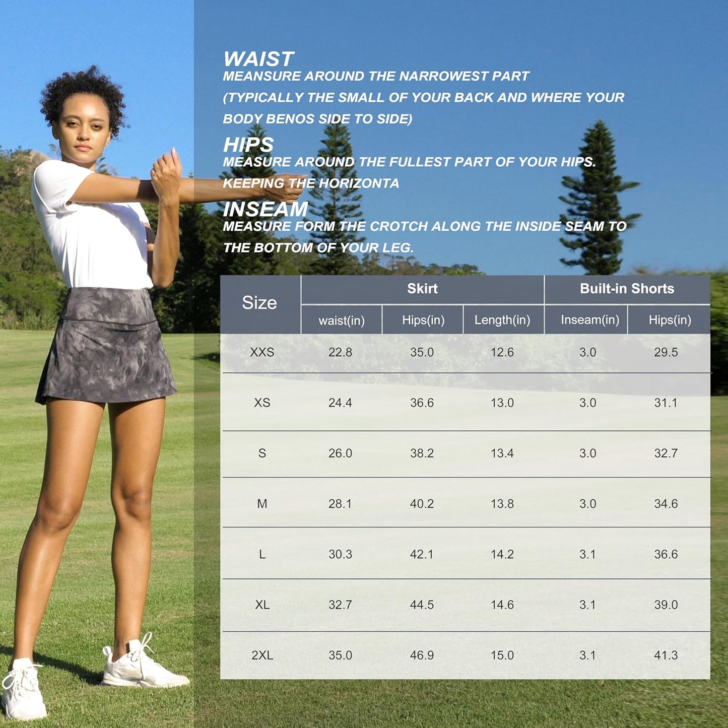 Soothfeel Pleated Tennis Skirt - Women's High Waisted Athletic Skort with Pockets for Workout & Running