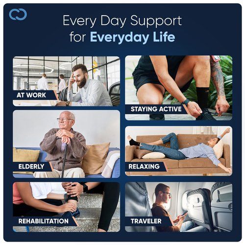 Copper Compression Achilles Support Sock – Silicone Gel Support for Tendonitis, Injury Recovery & Pain Relief – Lightweight, Breathable Compression for Swelling & Circulation – Wear Day & Night – L/XL