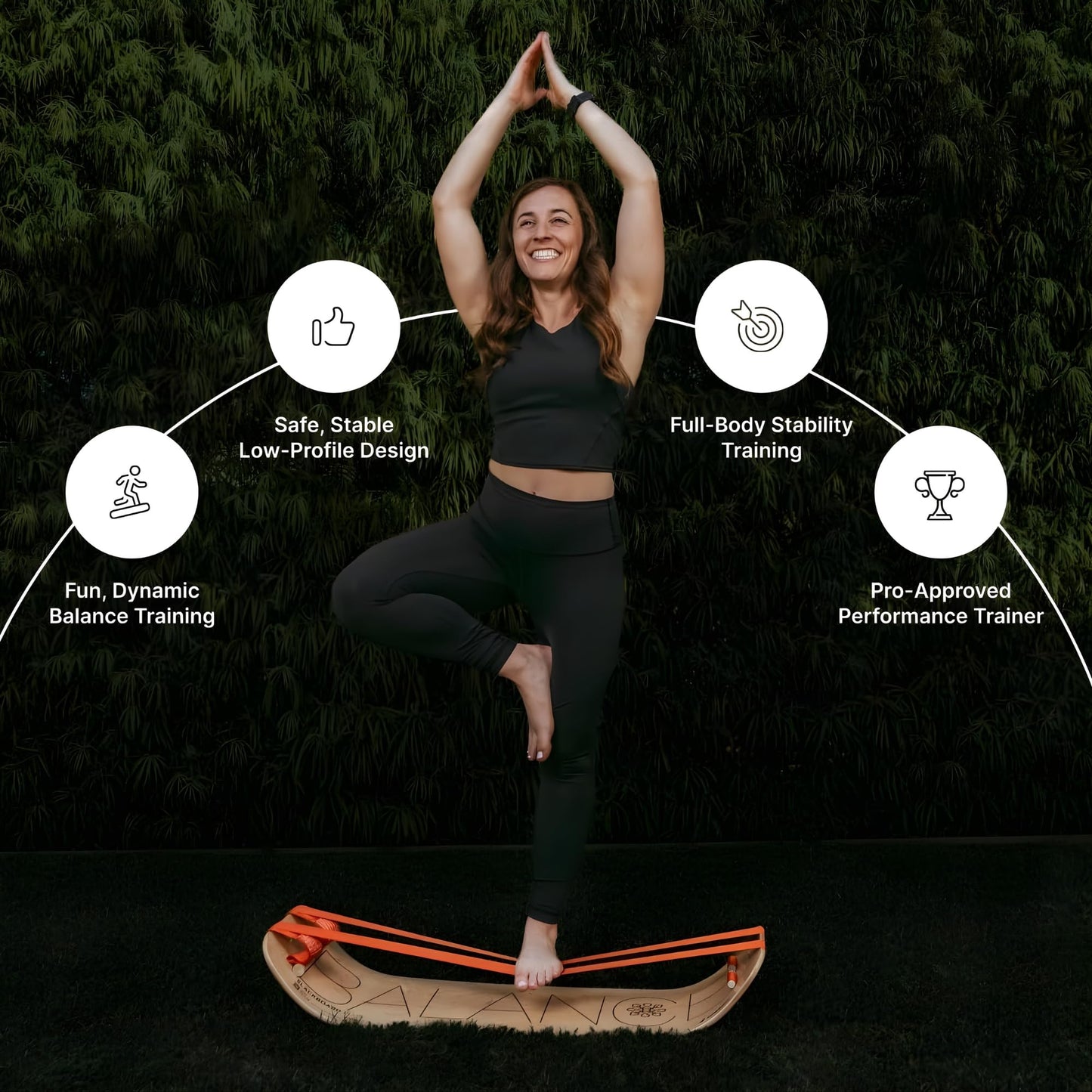 GIBBON SlackBoard, Balance Board Kids & Adults, Slackline Balance Trainer