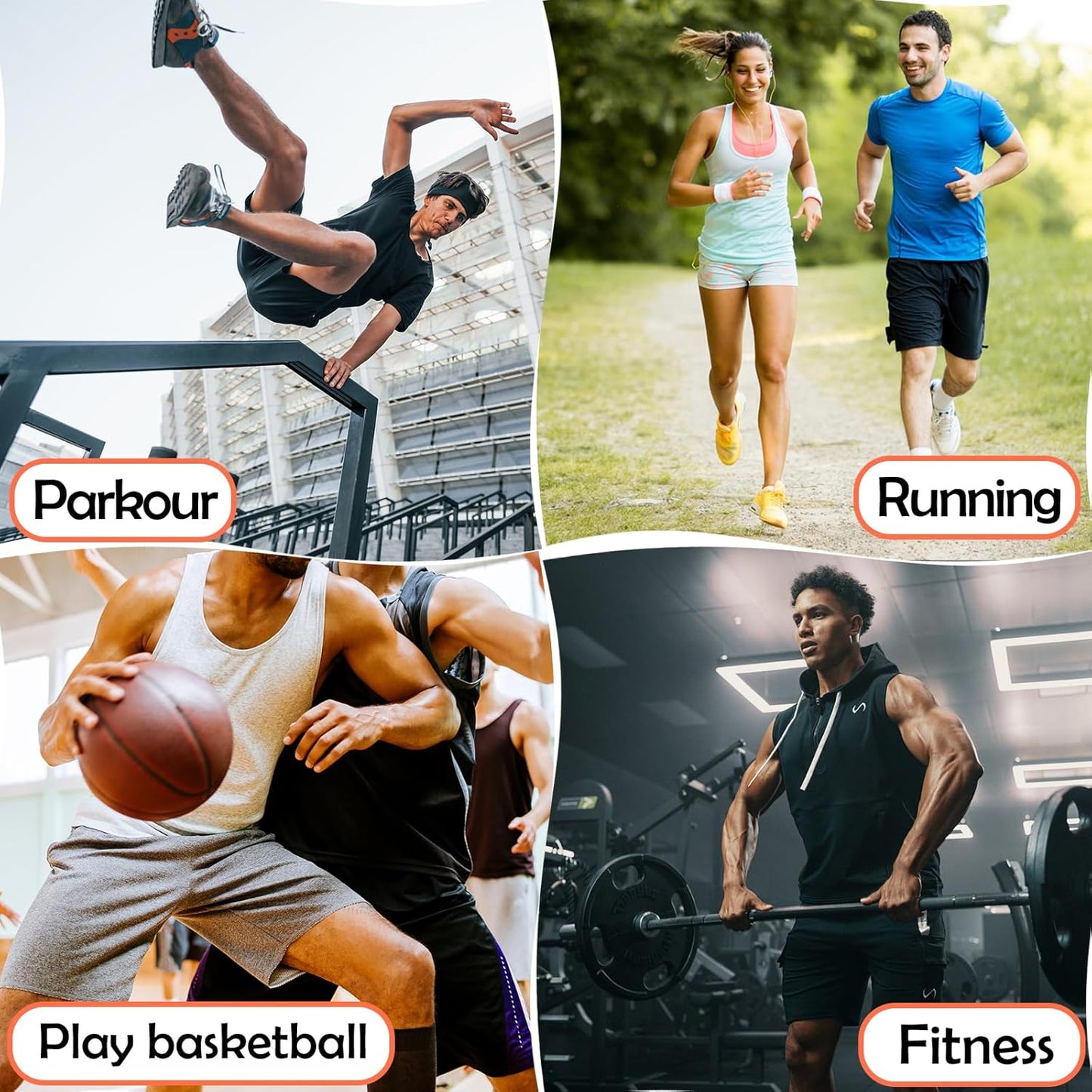 Skiennix Sport Headbands - Non-Slip Silicone Fitness Headbands for Men & Women | 5-Pack Set