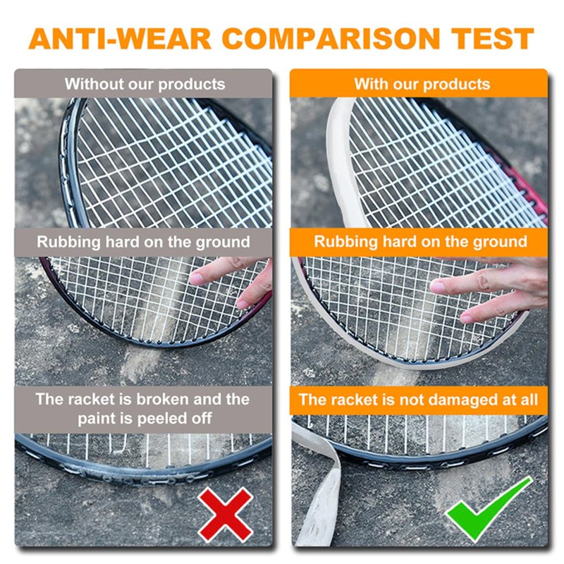 OUKENS Premium Tennis Racket Tape | 5m Racquet Head Protection Guard | Anti-Scratch Frame Tape for Tennis, Padel, Squash Rackets | Durable Head Tape & Finishing Tape