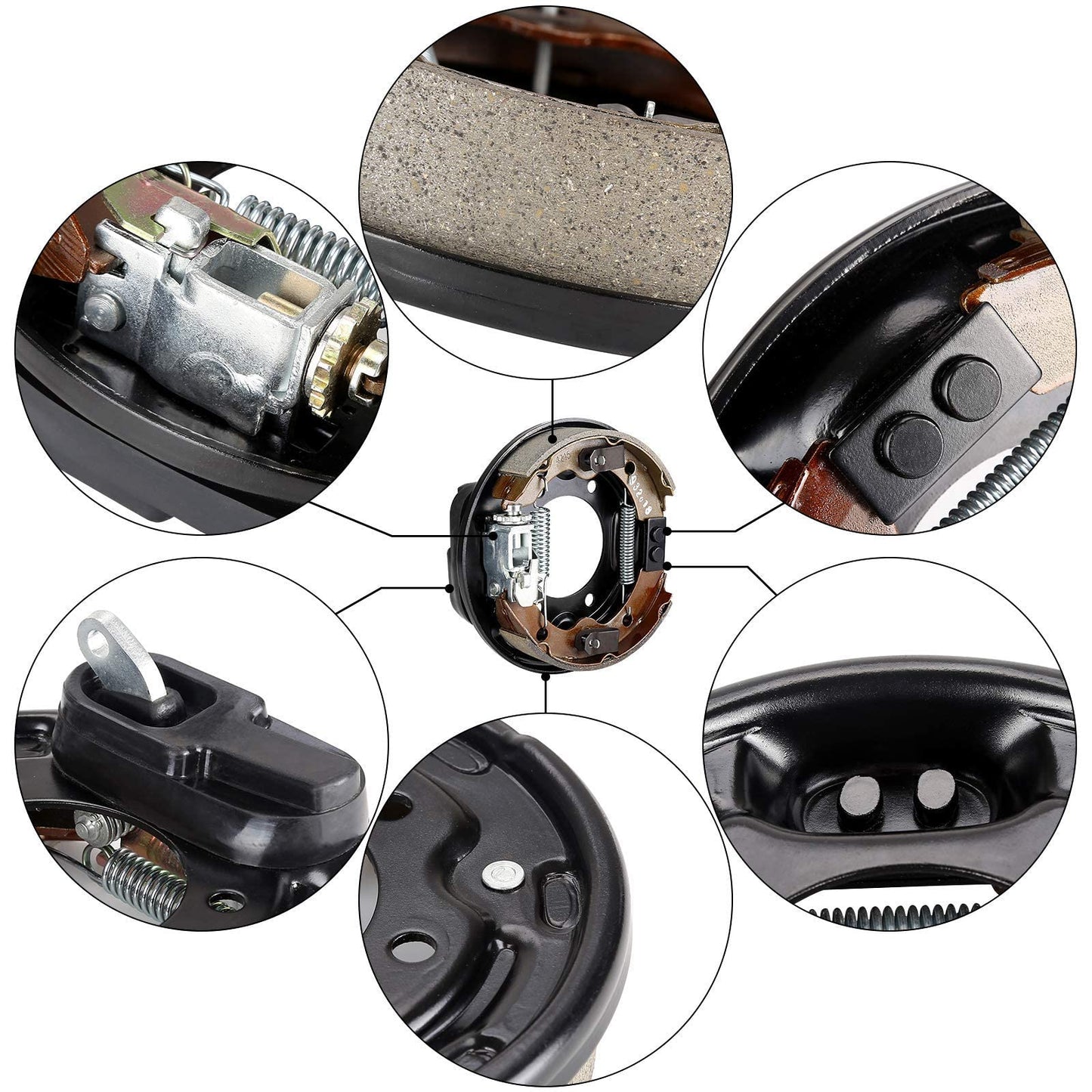 10L0L Golf Cart Rear Brake Assembly Kit for Club Car DS/Precedent 1995-Up & Tempo 2018-Up– Complete Left & Right Brake Cluster, Durable OEM Replacement 101823301/103380202