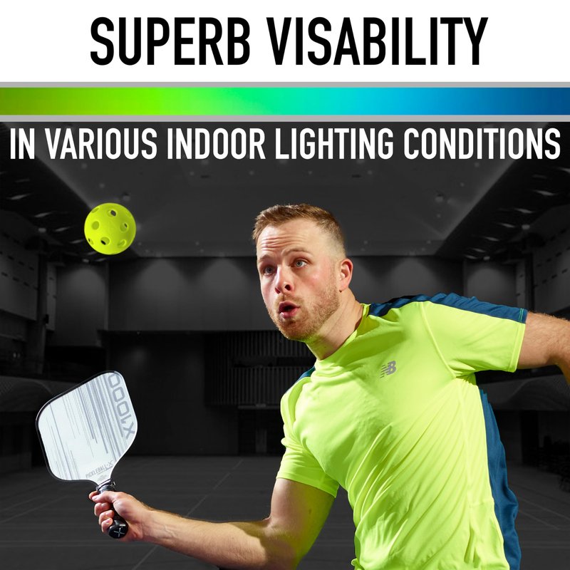 Franklin Sports X-26 Pickleballs - Indoor - 3 Pack - USAPA Approved - Optic