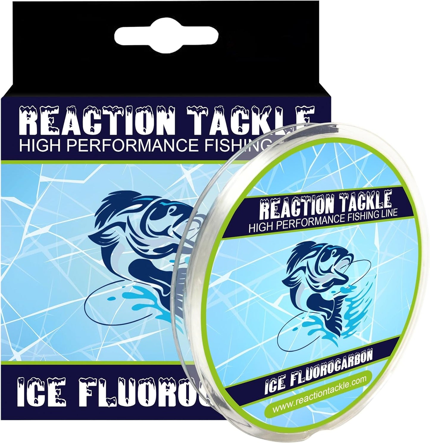 Reaction Tackle Fluorocarbon Fishing Line - High Strength, Abrasion-Resistant, Fast-Sinking, 200 Yards