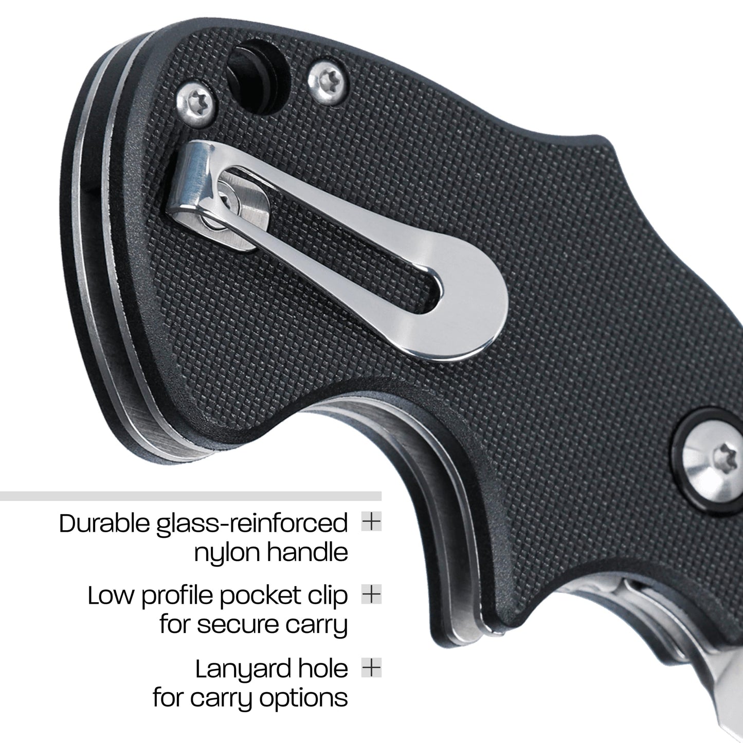 CRKT Orca Everyday Carry Assisted Folding Knife with Liner Lock: D2 Plain Edge Blade, Glass-Reinforced Nylon Handle, Pocket Clip, 7930