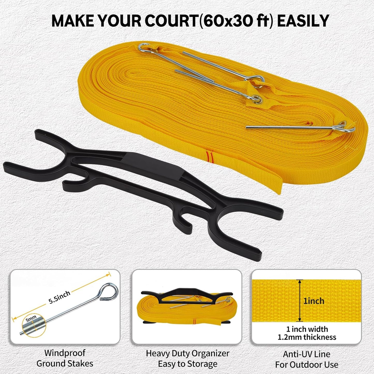 Professional Volleyball Net Set by [Brand Name] - Durable 1.7" Aluminum Poles, 45-ply HDPE Net, PU Volleyball & Pump, Easy Setup