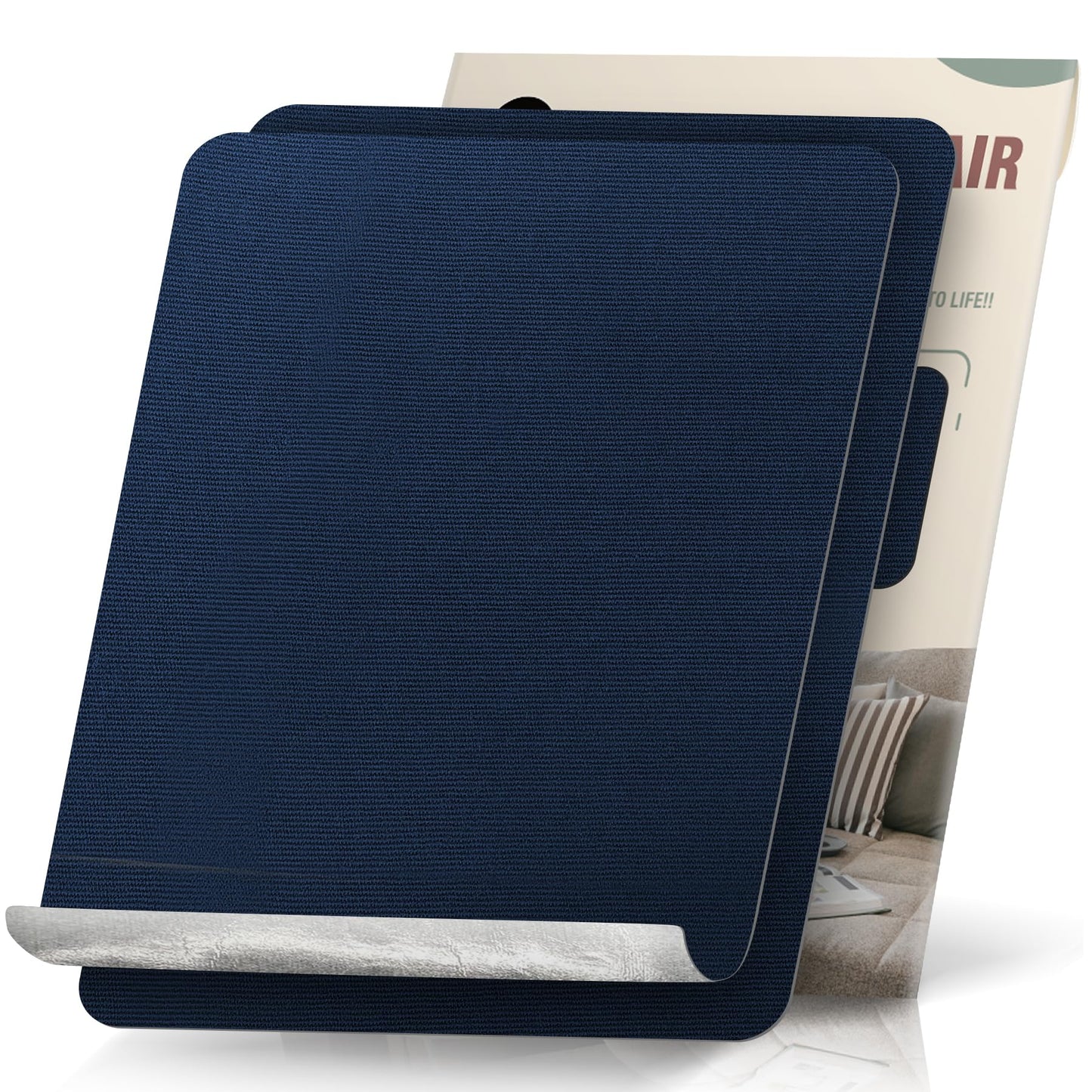 OAZ 2 Pieces 9 x 11 inch Canvas Repair Patches Canvas Fabric Patch Self-Adhesive Fabric Repair Tape Waterproof Outdoor Gear Patch Kit for Boat Cover Awning Sofa Chair Couch Tent Bag (Navy Blue)
