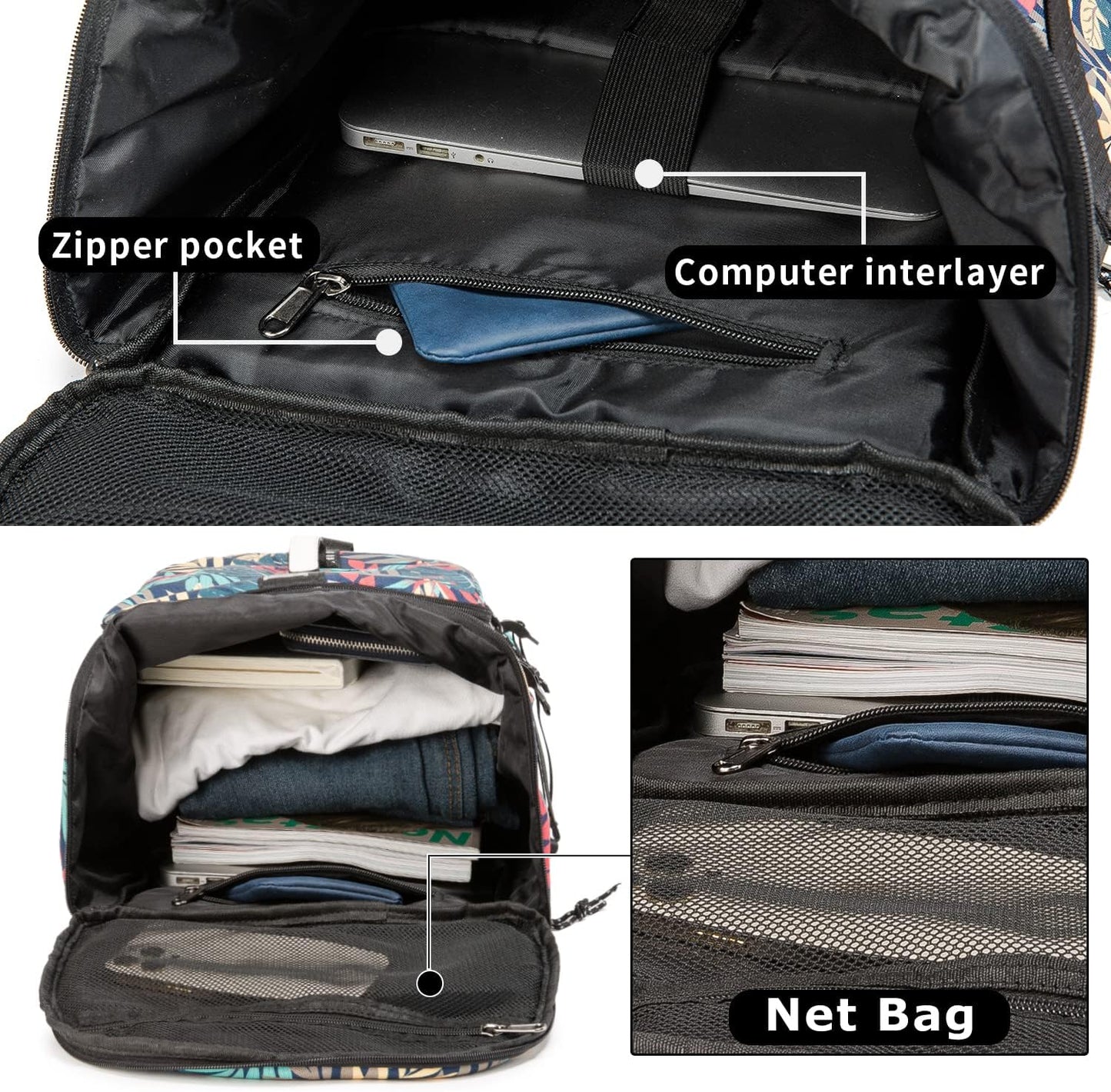 Skiennix Waterproof Gym Duffle Bag - Trendy 40L Backpack for Hiking, Travel & Fishing (Black)