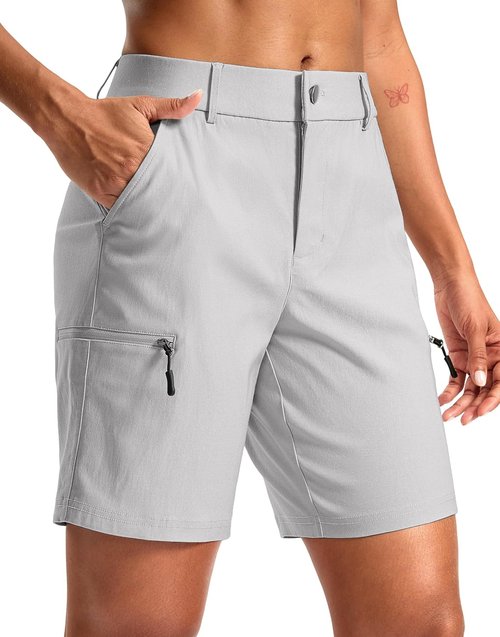 G Gradual Women's Hiking Cargo Shorts - Quick-Dry, Lightweight Summer Travel Shorts with Pockets | 7" Length