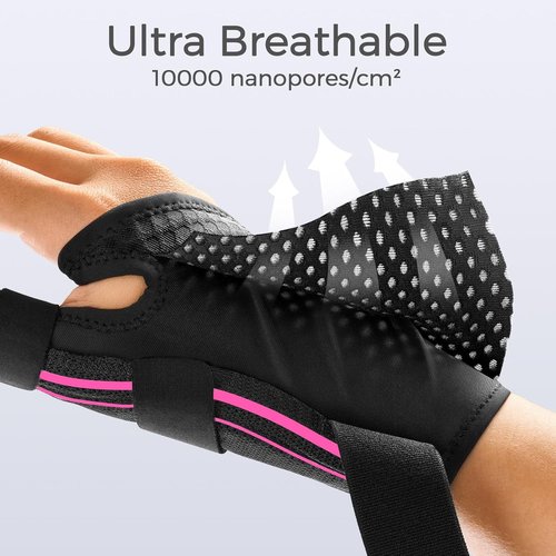 FREETOO Thumb Splint - Arthritis Pain Relief & Support | Adjustable Thumb Brace for Tendonitis, XS Pink (6.2''-7.5'')