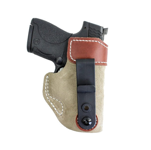 DeSantis Sof-Tuck IWB Holster - Compatible with Ruger SR9 Compact, S&W M&P Shield 9, Shield .40, Shield M2.0 0,M2.0 .40, Walther CCP, SCCY CPX-1, CPX-2, MC1SC, S/A Hellcat 3"" - Right Hand Fit, Black