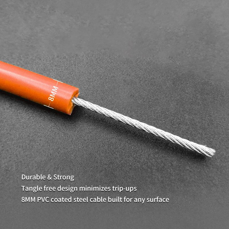 WILLGOO Hererope 1/2lb Adjustable Weighted Jump Rope, Heavy Skipping Rope with Lightweight & Comfortable Grip, Durable Cable, for Men Women, Weight Loss, Cardio Strength Training, Orange