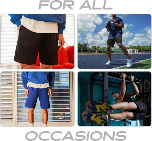 Ma Croix Men's Basic Mesh Shorts - Comfortable Basketball & Gym Workout Shorts with Pockets