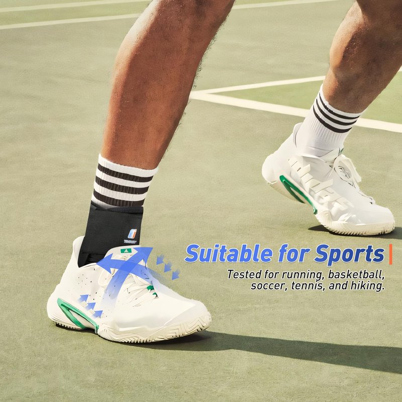 Quick Lace Up Ankle Brace for Women Men with 2 Removable Side Splints, Ankle Support Brace for Sprained Ankle, Achilles Tendonitis, Ankle Stabilizer for Basketball,Volleyball,Soccer,Tennis,M(12”-13”)