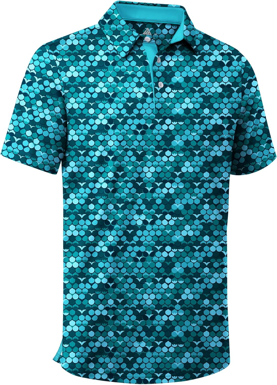 ZITY Men's Golf Shirt - Moisture-Wicking Short Sleeve Polo with Stylish Print Patterns