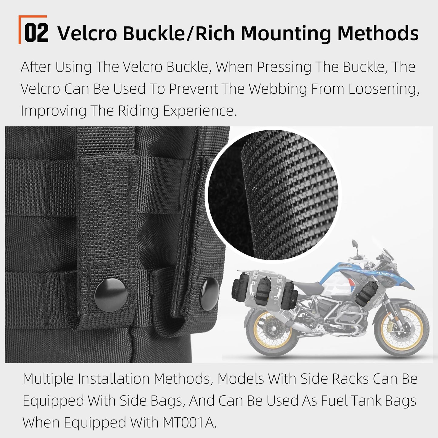 Rhinowalk Motorcycle Water Bottle Holder Bag Tactical Pouch with Drawstring Molle Insulated Bottle Bag to Keep Warm Cool