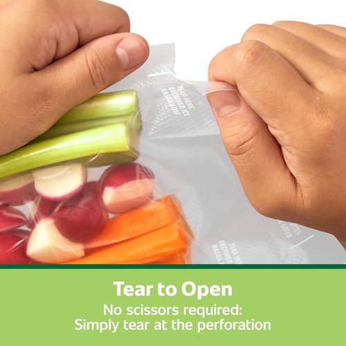 FoodSaver Quart Vacuum Seal Bags - Easy Use Pre-Cut Storage Bags | 19 Pack for Convenient Sealing