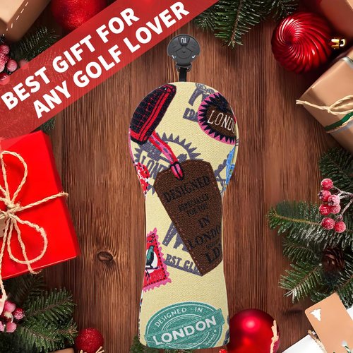 Golf Printing Head Cover Butterfly Pattern Fabric Design Golf Club Headcovers Set Fits Driver Fairway Wood Hybrid Utility Putter Iron Wedge Headcover