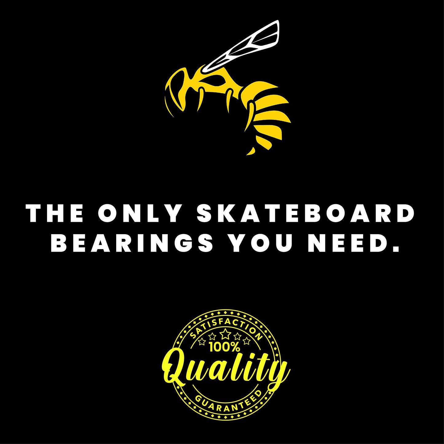 Yellow Jacket Premium Skateboard Bearings, Pro Longboard Bearings, 608, ABEC 9, Washers and Spacers, Jungle Green (Pack of 8)