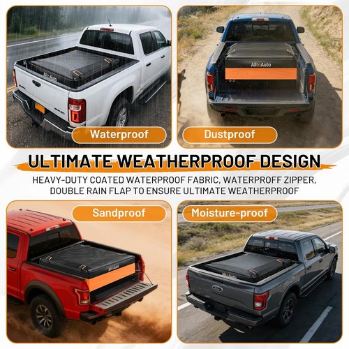 All-in-One Bundle 26 CuFt Waterproof Truck Bed Cargo Bag - Heavy Duty Storm-Proof Carrier (50"x40"x22")