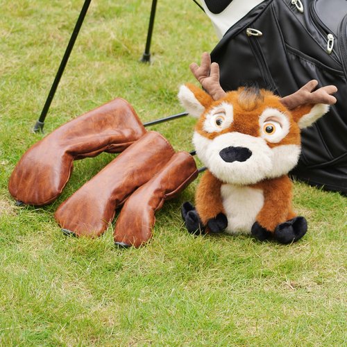 Craftsman Golf Deer Plush Driver Headcover Head Cover Protector Animal Golf Club Covers Add Fun to Your Golf