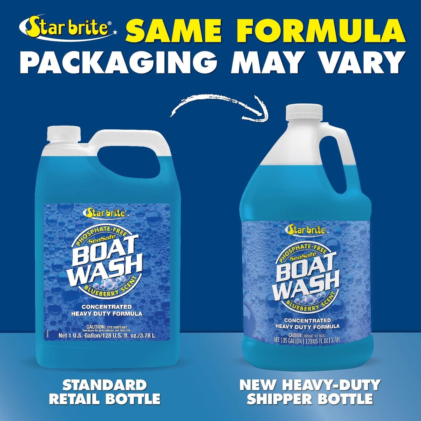 STAR BRITE Concentrated Boat Wash - Heavy-Duty Non-Streak Formula for Sparkling Hulls & Decks - 128 OZ Gallon