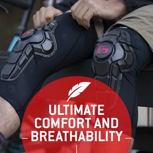 G-Form Pro-X3 Mountain Bike Knee Guards - Biking Knee Guards for Athletes - Knee Compression Sleeve for Mountain Biking & More - Protection Pads for Knee Support - Black, Youth S/M