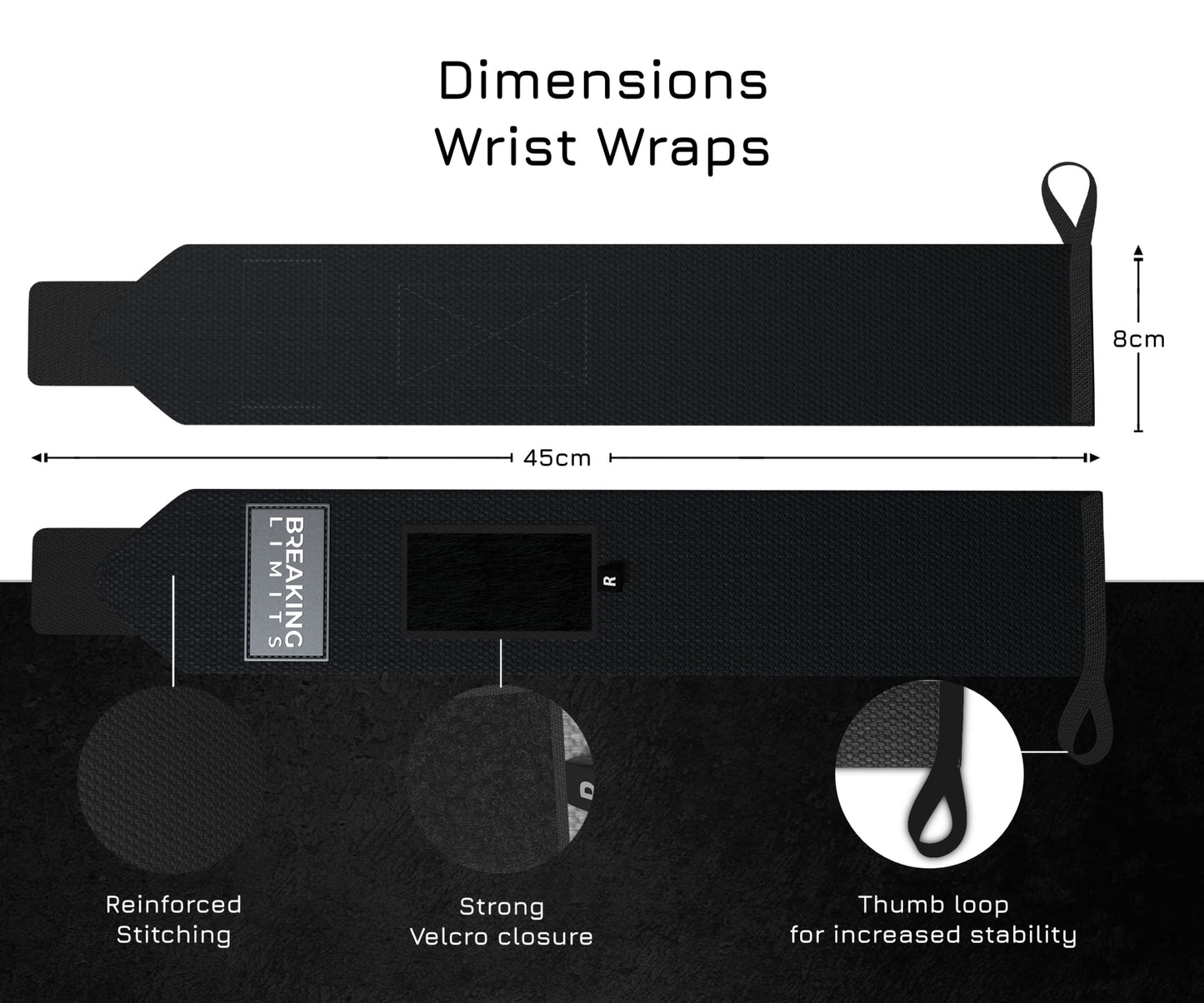 Breaking Limits Lifting Straps & Wrist Wraps for Weightlifting Men & Women