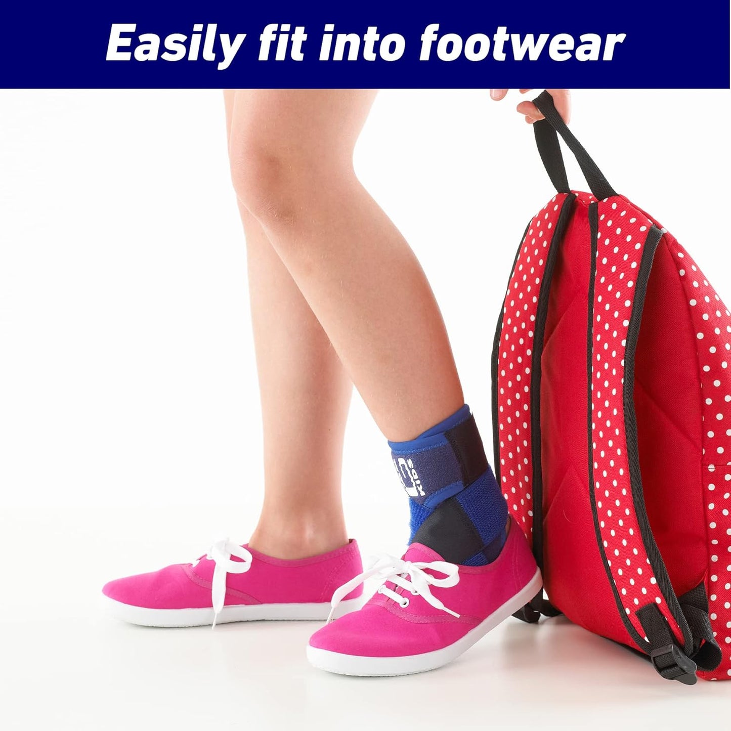 Neo-G Ankle Brace for Kids - Adjustable Compression for Joint Pain Relief | Ideal for Sports & Arthritis - Blue