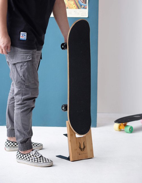 J JACKCUBE DESIGN Skateboard Storage Holder - Skateboard Display Holder, Standing Storage, Skateboard Accessories for Portable Display or Skateboard Parking lot - MK501A