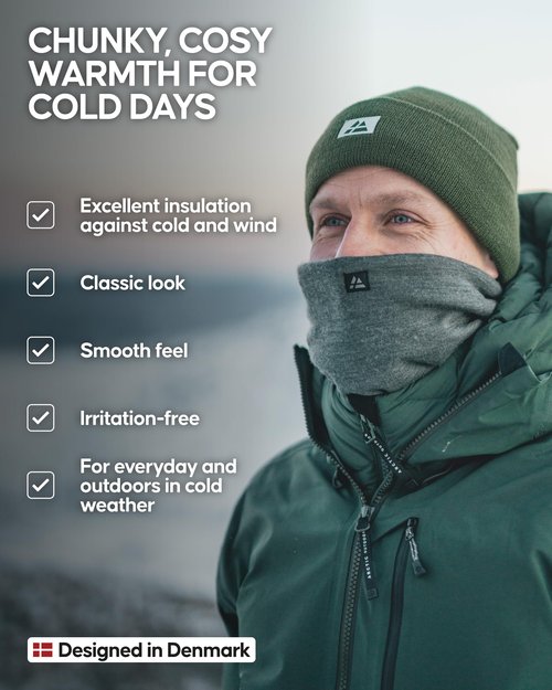 DANISH ENDURANCE Fisherman Beanie, Men&Women, Recycled, Polar Fleece Lining, for Autumn&Winter, Unisex, Dark Grey