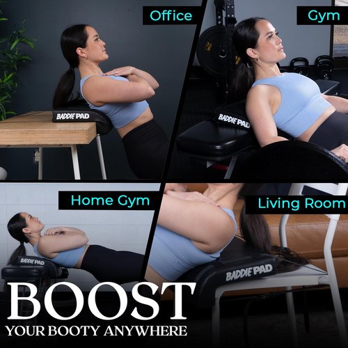 Baddie Pad Hip Thrust Bench Pad - Foam Barbell Cushion for Back & Neck Support | Gym Equipment