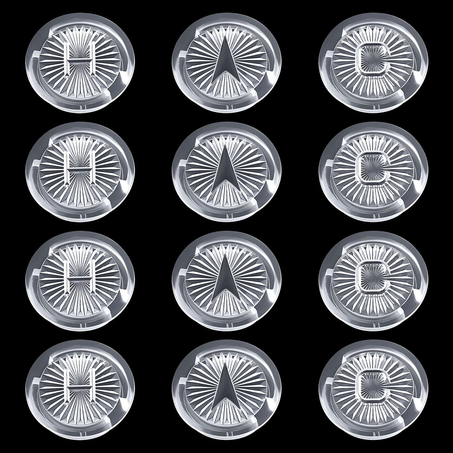 Dreyoo 4 Pack Faucet Index Buttons, Compatible with Gerber 94-445 94-446 94-447 Faucet Handles Button, Bathroom Sink Knobs Hot, Cold, Diverter Index Buttons, Acrylic, Clear