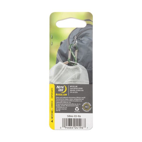 Nite IZE SBA4-03-R6 S-Biner Carabiner, Size #4, Blue