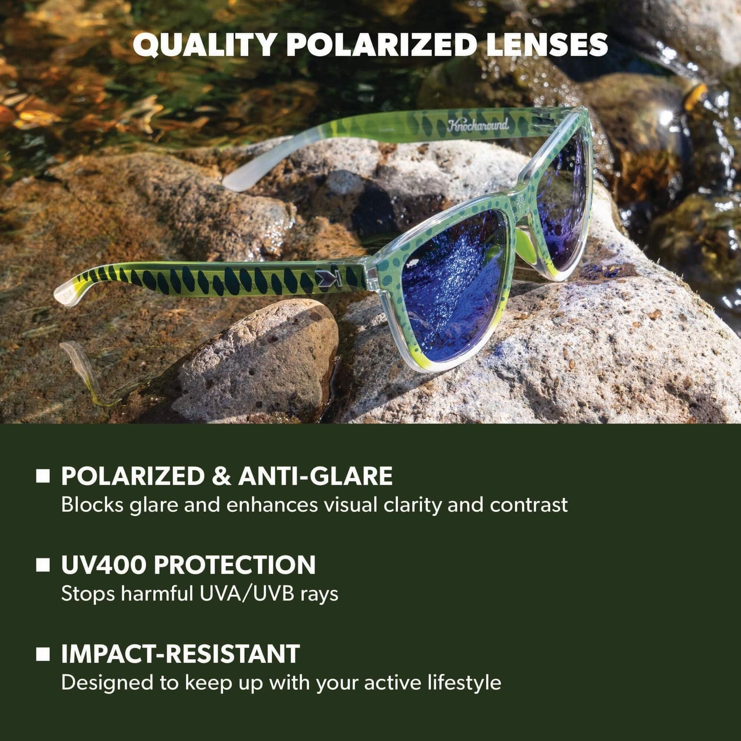 Knockaround Premiums Polarized Sunglasses for Men & Women - UV400 Protection