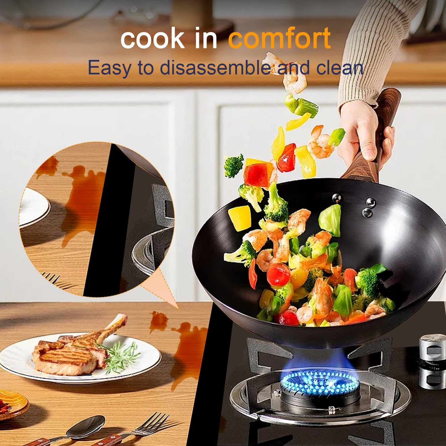 Stove Gap Covers Stainless Steel,Stove Gap Filler& Oven Gap Filler Range Trim Kit for Countertops,Heat Resistant Guard Between Stove & Counter,Easy Retractable Length13.8''to 27.5'',Width 1'',black