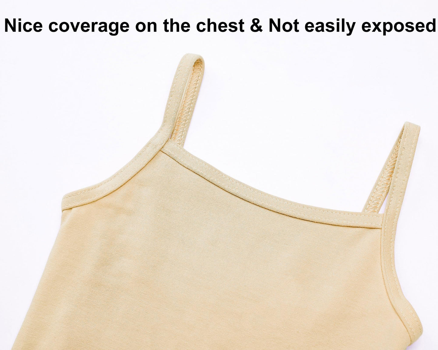 Domusgo Dance Leotard for Girls Camisole Size 6-7 Years Old Nude One Piece Sleeveless Ballet Cotton Top