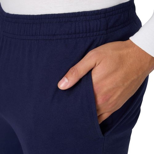 Hanes Men's Cotton Jersey Jogger - Comfortable Knit Sweatpants with Pockets | Cinched Cuff Design
