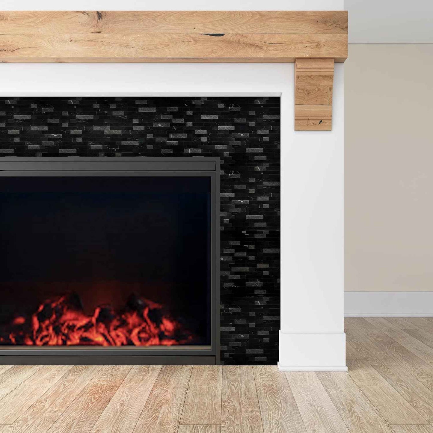 Peel and Stick 3D Stone Mosaic Tiles - 12x11" Self-Adhesive Backsplash for Kitchen & Bathroom - 5 Sheets, Mixed Tan