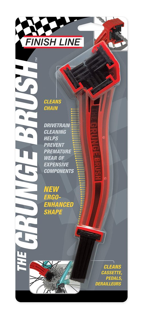 Finish Line Grunge Brush Bike Chain & Gear Cleaner – Dual-Sided Bristles for Chains, Cassettes & Hard-to-Reach Areas