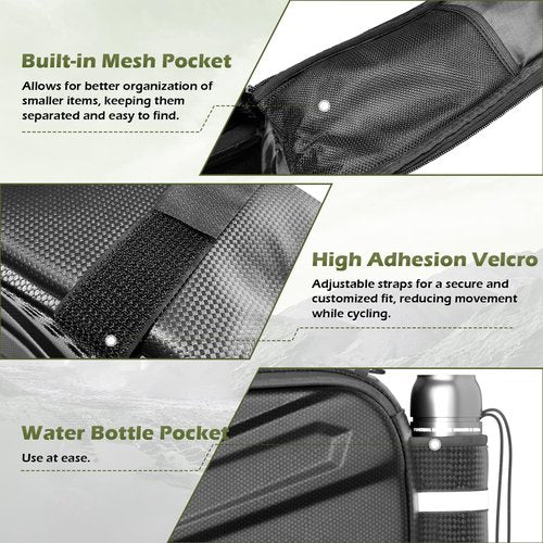 Bike Bags for Bicycles Rear Rack 10L Bike Rack Bag Waterproof EVA Hard Shell Durable Bike Panniers Saddle Bag with Shoulder Strap Bike Accessories for Cycling Commuting,Outdoor Hiking
