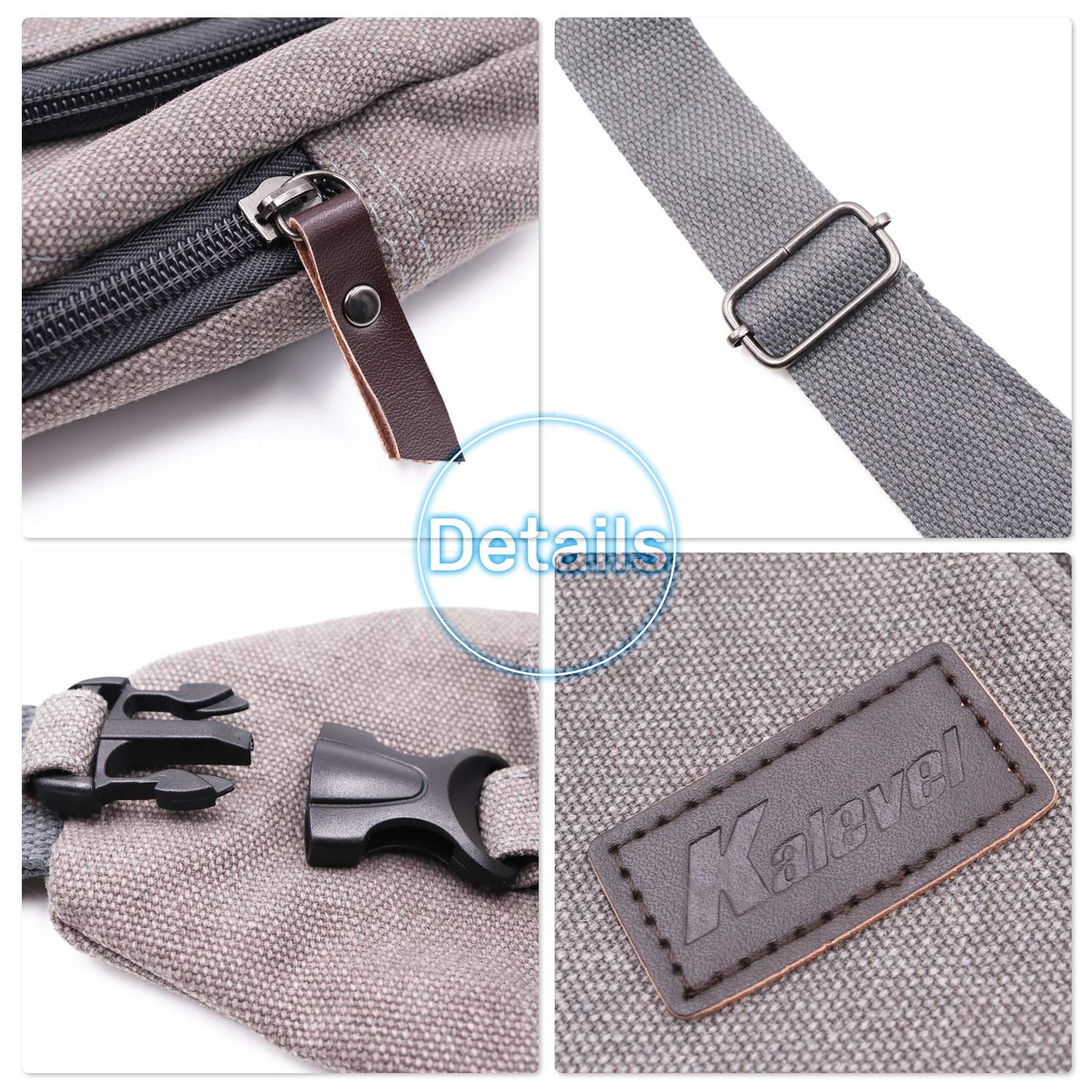 Kalevel Outdoor Travel Crossbody Backpack Casual Chest Bag Men Women (Gray,S)